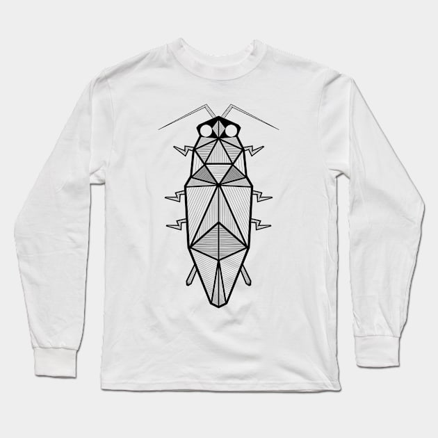 Geometric Insect Long Sleeve T-Shirt by Rajaa Adx